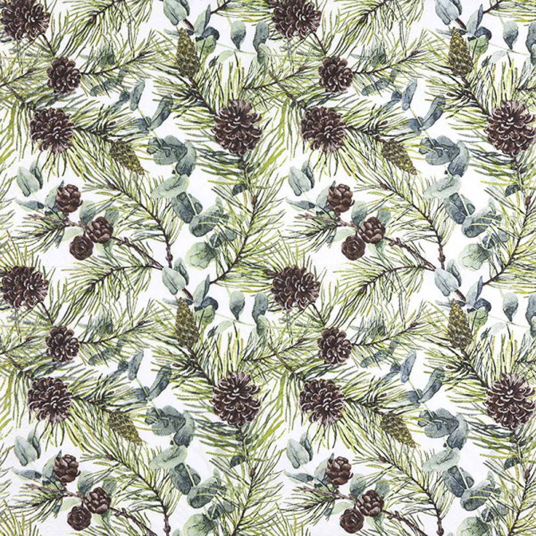 Paper Napkins 33cm, Eucalyptus & Pine *ETA Nov image 1
